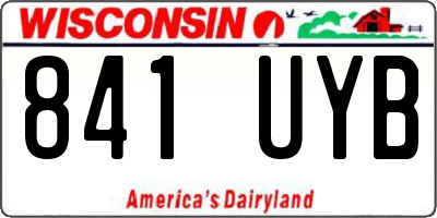 WI license plate 841UYB