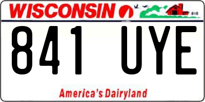 WI license plate 841UYE