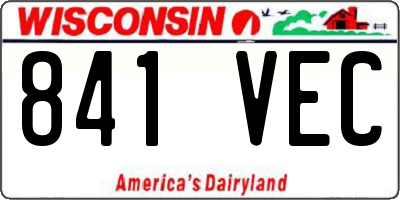 WI license plate 841VEC
