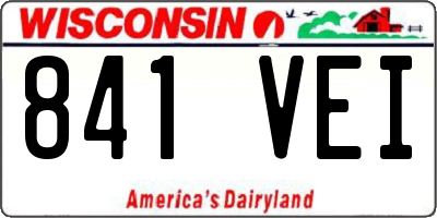 WI license plate 841VEI