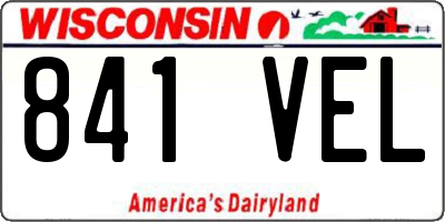 WI license plate 841VEL
