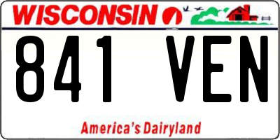 WI license plate 841VEN