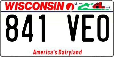 WI license plate 841VEO