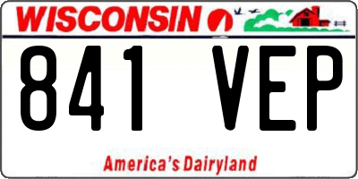 WI license plate 841VEP
