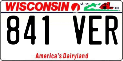 WI license plate 841VER