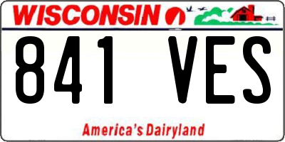 WI license plate 841VES