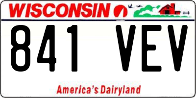 WI license plate 841VEV