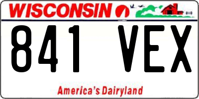 WI license plate 841VEX