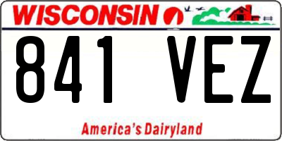 WI license plate 841VEZ