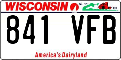 WI license plate 841VFB