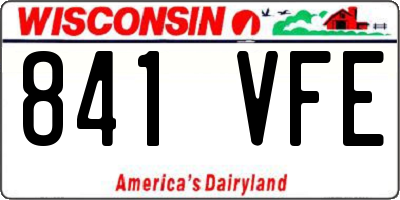 WI license plate 841VFE