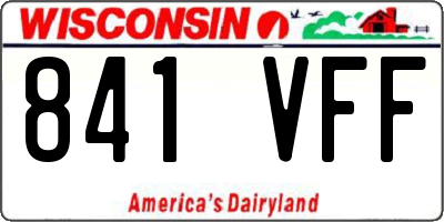 WI license plate 841VFF