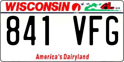 WI license plate 841VFG