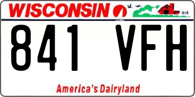 WI license plate 841VFH