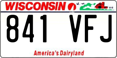 WI license plate 841VFJ