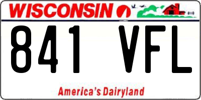 WI license plate 841VFL