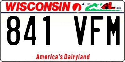 WI license plate 841VFM