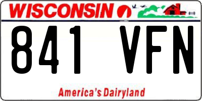 WI license plate 841VFN