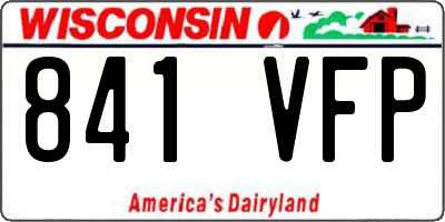 WI license plate 841VFP