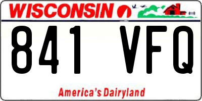 WI license plate 841VFQ