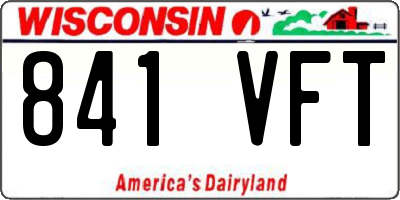 WI license plate 841VFT