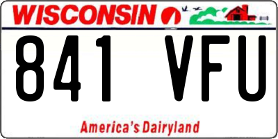 WI license plate 841VFU
