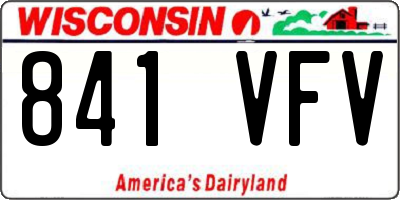 WI license plate 841VFV