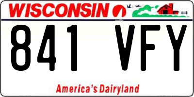 WI license plate 841VFY