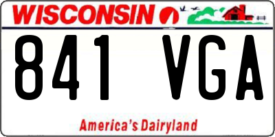 WI license plate 841VGA