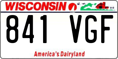 WI license plate 841VGF