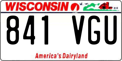WI license plate 841VGU