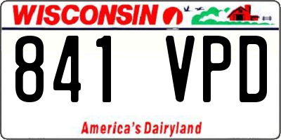 WI license plate 841VPD