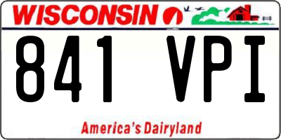 WI license plate 841VPI