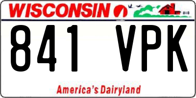 WI license plate 841VPK