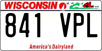 WI license plate 841VPL