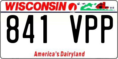 WI license plate 841VPP