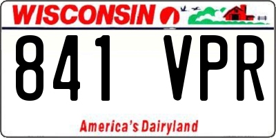WI license plate 841VPR