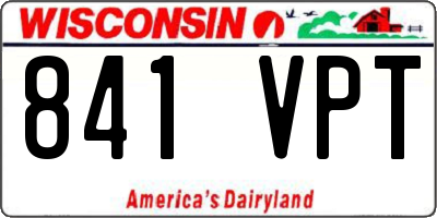 WI license plate 841VPT