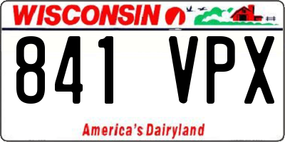 WI license plate 841VPX