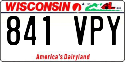 WI license plate 841VPY