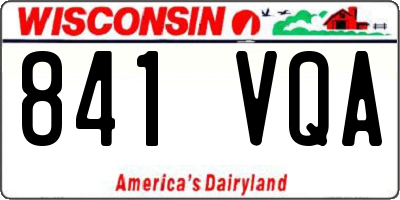 WI license plate 841VQA