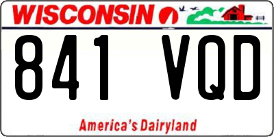 WI license plate 841VQD