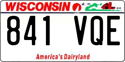 WI license plate 841VQE
