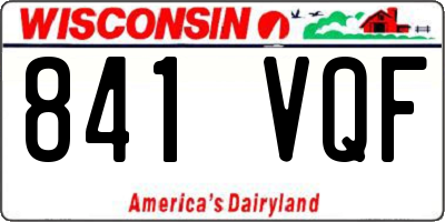 WI license plate 841VQF