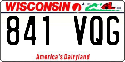 WI license plate 841VQG