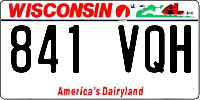 WI license plate 841VQH