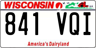 WI license plate 841VQI