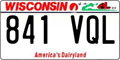 WI license plate 841VQL