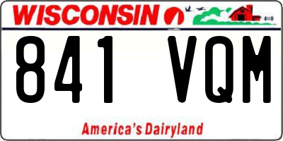 WI license plate 841VQM