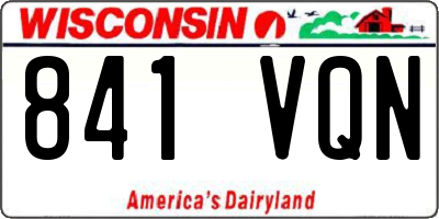 WI license plate 841VQN